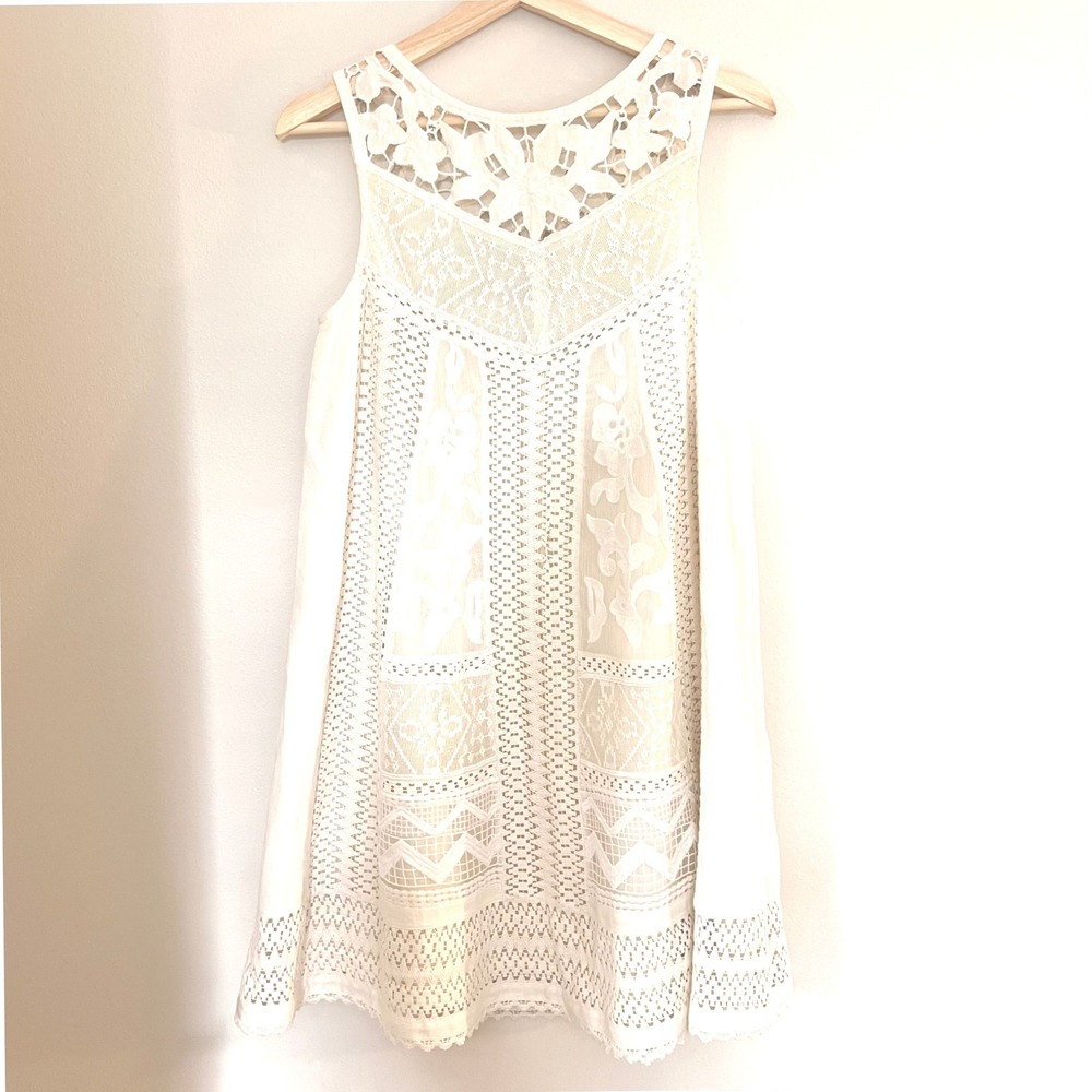 Anthropologie Vanessa Virginia Shift Dress Size 2 Graduation Bridal Cottagecore‎ - Picture 2 of 8